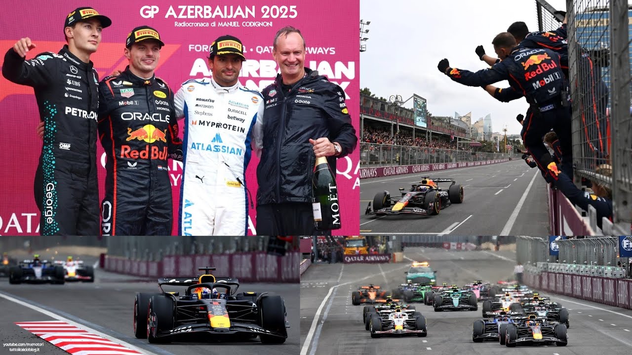 Gp AZERBAIJAN 2025 - Radiocronaca di Manuel Codignoni - MAX VERSTAPPEN vince a BAKU (Radio Rai)