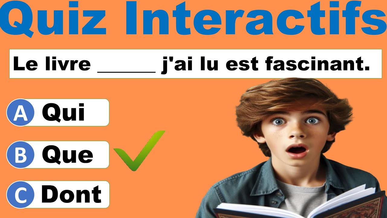 Devenez Pro des pronoms relatifs simples : QUI, QUE, DONT, Où