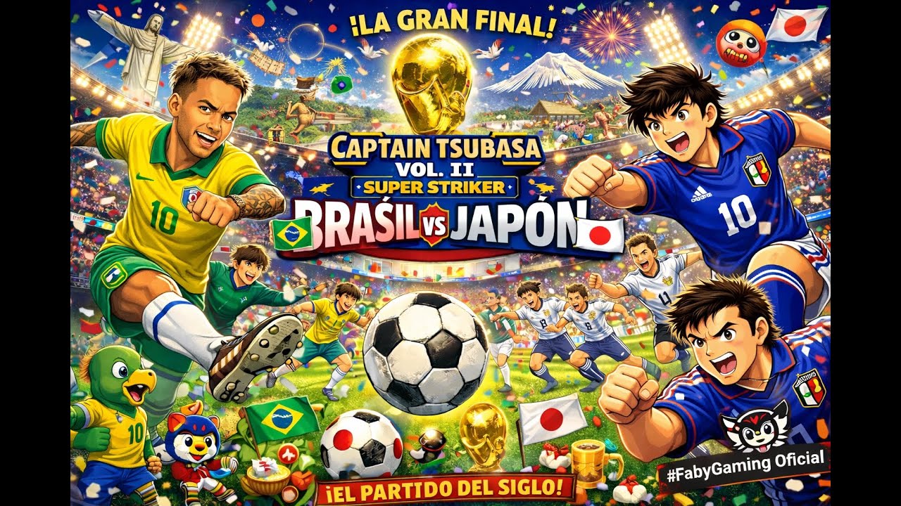 🔥🇯🇵 Japón vs 🇧🇷 Brasil | FINAL ÉPICA ⚽ ¿Quién será Campeón del Mundo? | Captain Tsubasa Vol. II