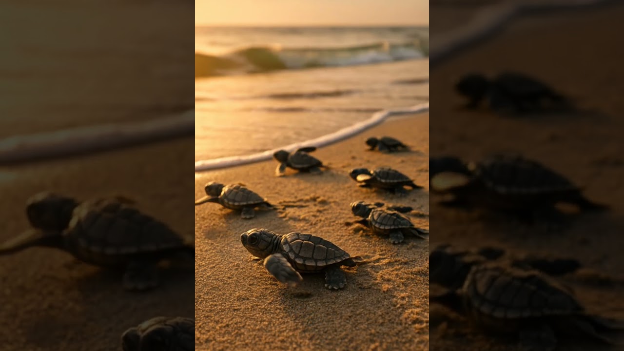Baby Sea Turtles&rsquo; First Journey to the Ocean | National Geographic Style #wildlife #animals #sea