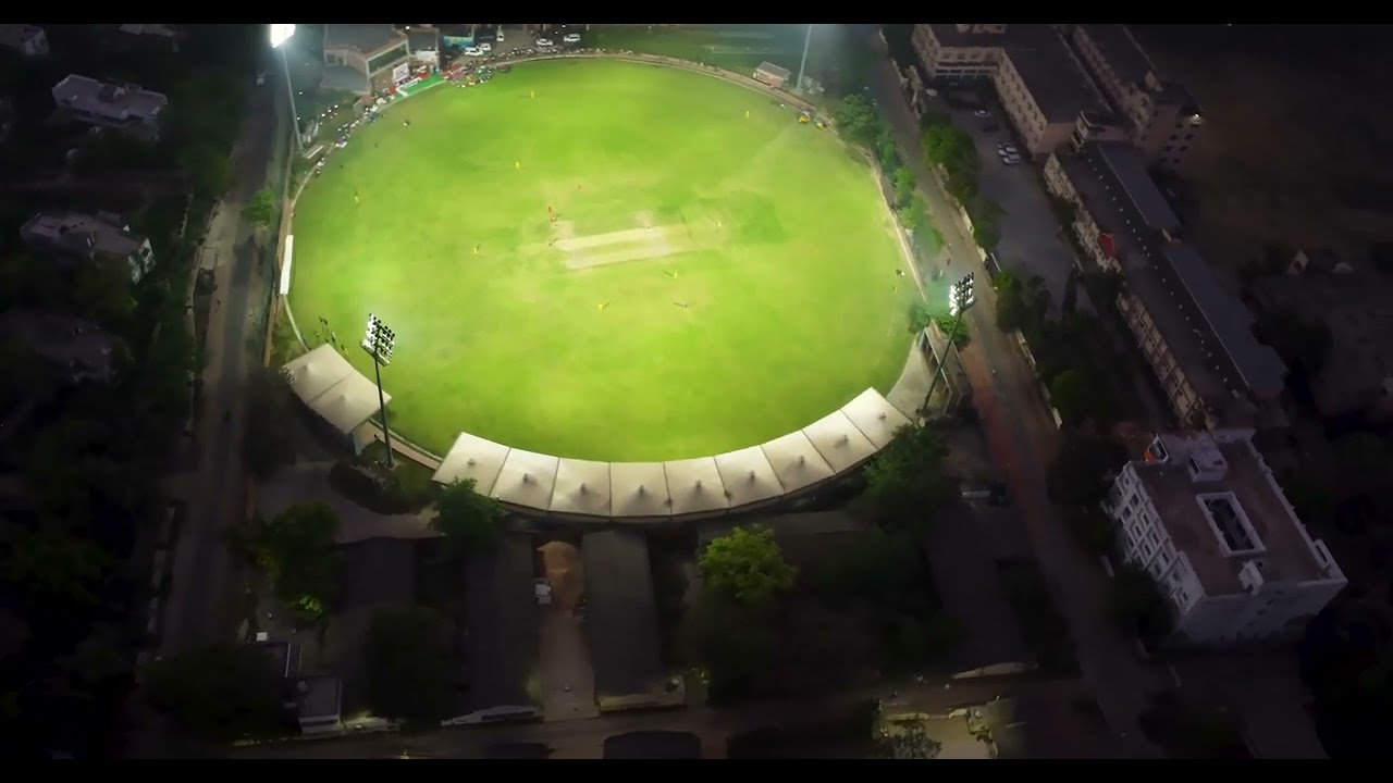 Beautiful Cricket Stadium At Night - Copyright Free Videos
