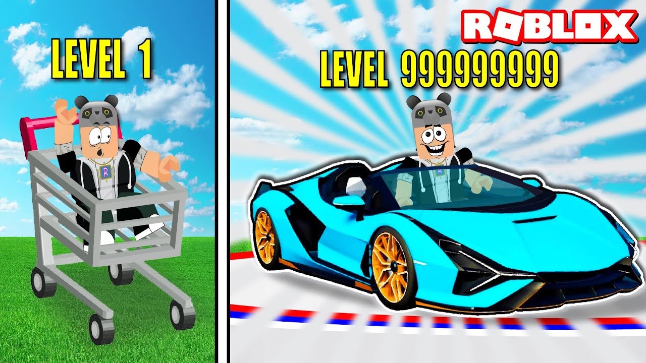 Süper Arabayı Alıp Herkesi Geçip Yarışı Kazan! - Panda ile Roblox Supercar Race Clicker