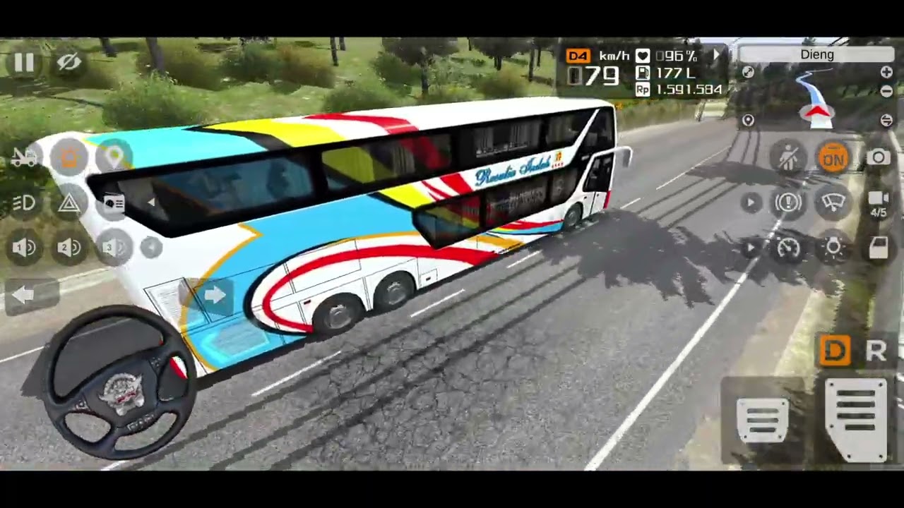 Scary Mountain Road to Arjuna Temple! Passengers Panic | BUSSID Extreme Trip