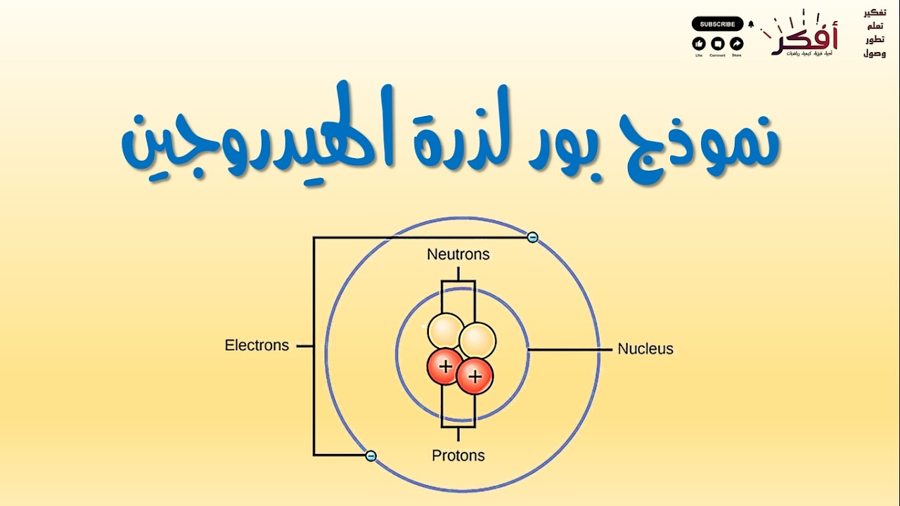 نموذج بور لذرة الهيدروجين  -  مما تتكون الذرة - Bohr's model of the hydrogen atom -