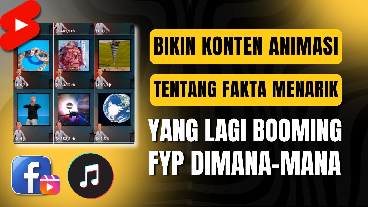 Cara Bikin Animasi Fakta Unik Yang Sedang Viral Di FYP TikTok - Tutorial Konten Kreator Pemula 2025