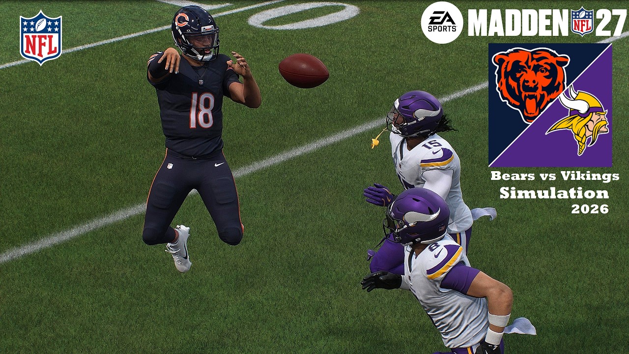 Madden 27: Chicago Bears против Minnesota Vikings, регулярный сезон, 2-я неделя, симуляция матча