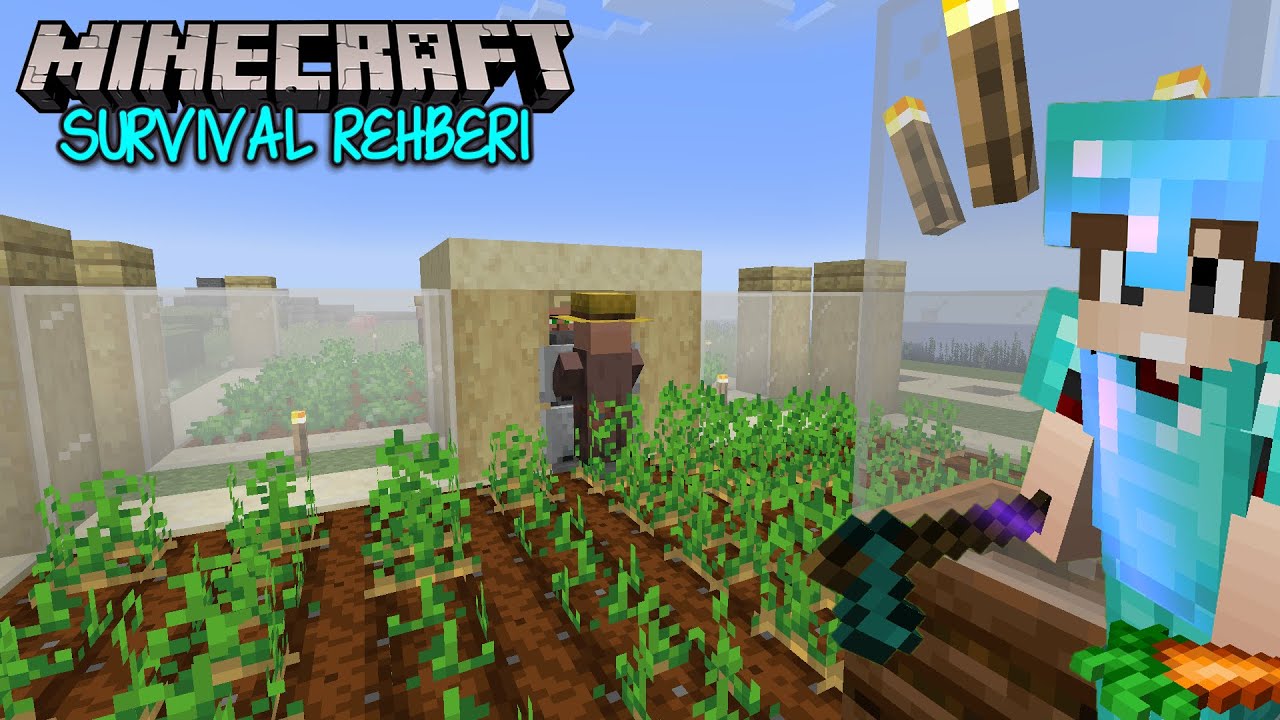 OTOMATİK Havuç ve Patates Farmı !! / Minecraft Survival Rehberi B8