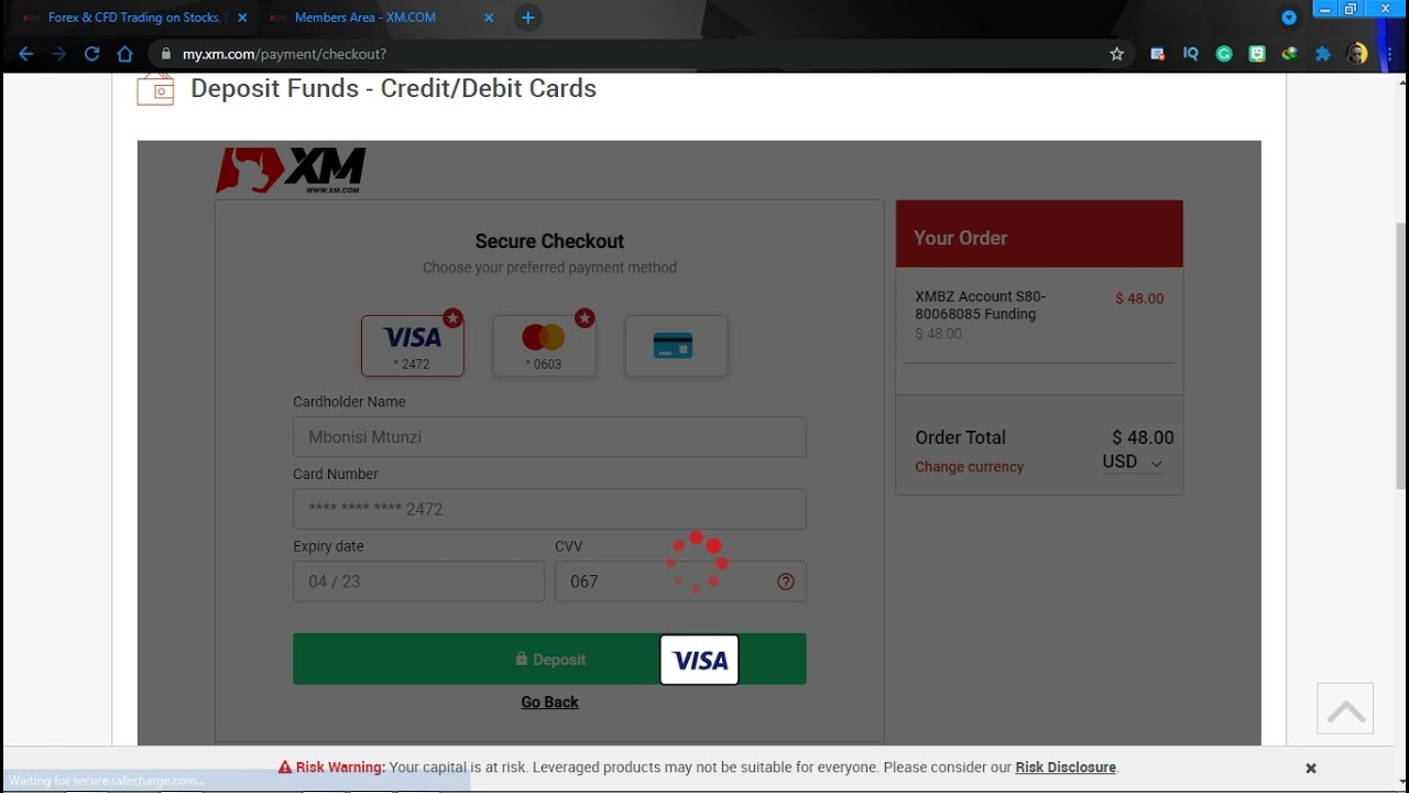How To Use A Visa Card To Deposit Into XM BROKER