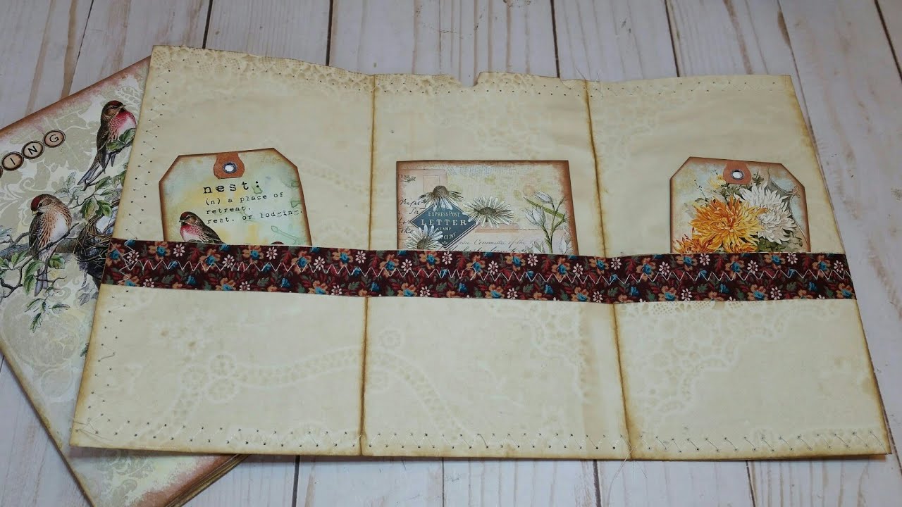 Tri-fold Pocket Page / Junk Journal Insert Tutorial  (#2 in JJ Creative Pages Series)