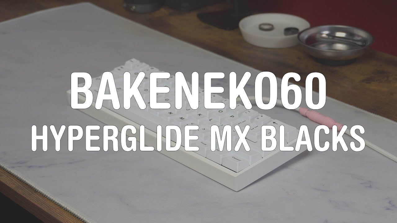 Hyperglide Cherry MX Blacks on Aluminum | Bakeneko60
