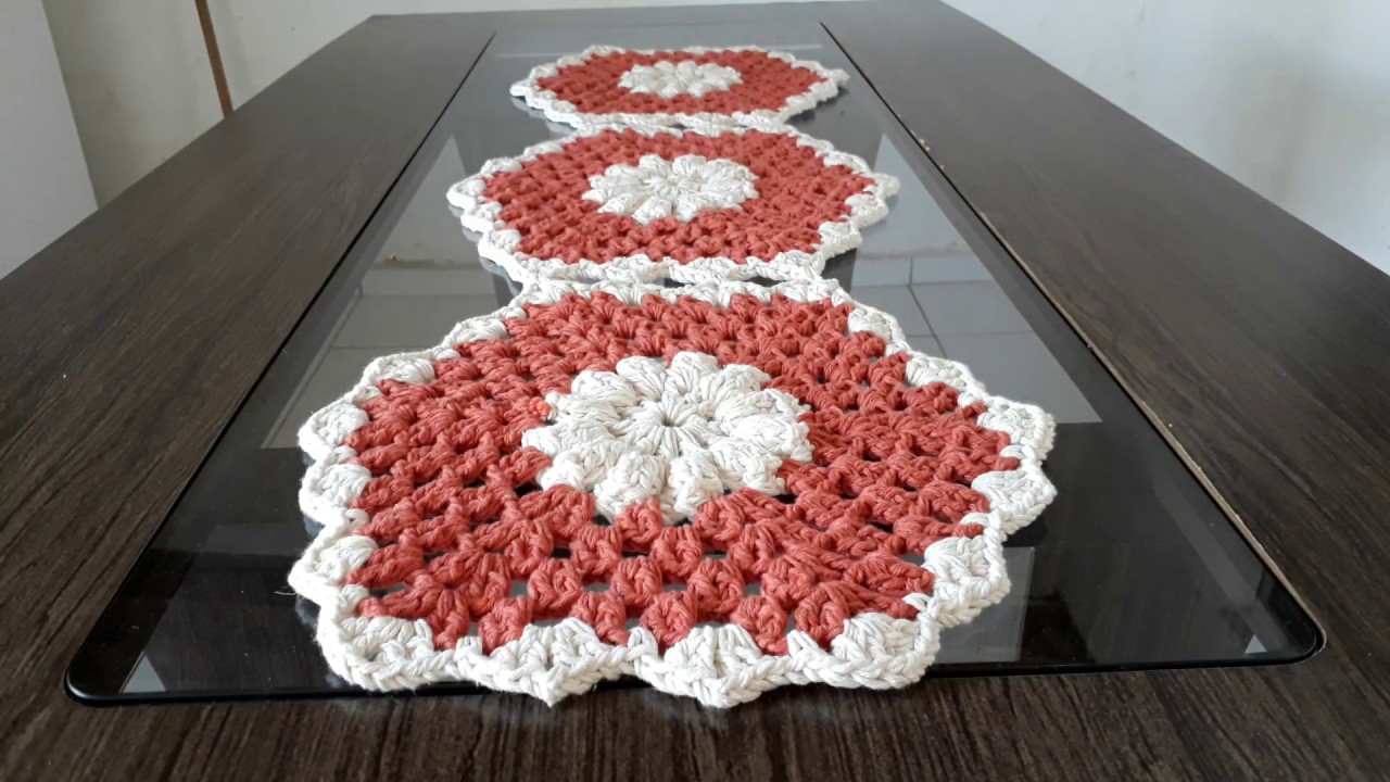 Trilho de mesa de crochê fácil !