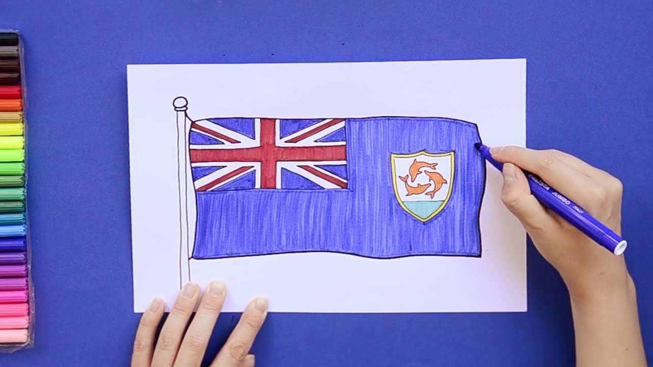 How to draw the Flag of Anguilla