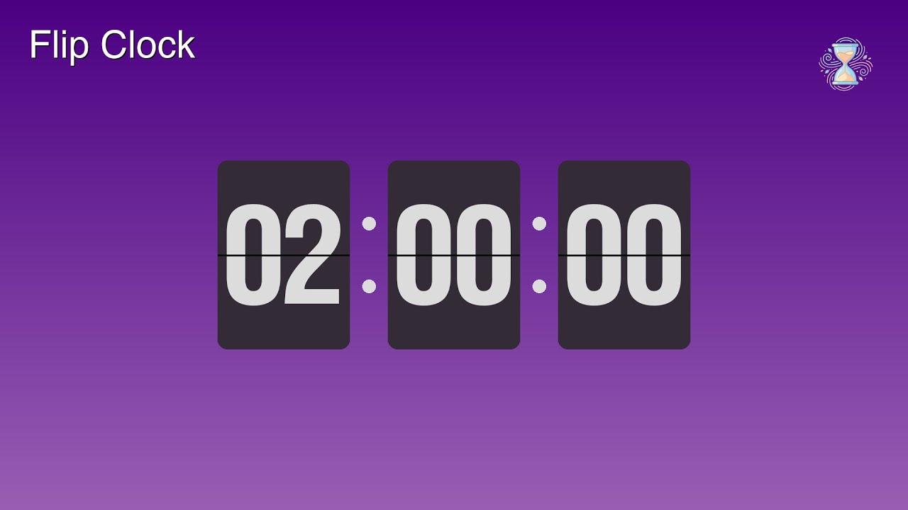 2 Hour Timer ⏱️ Lavender Dreams Flip Clock | Deep work Timer - ChronoFlow