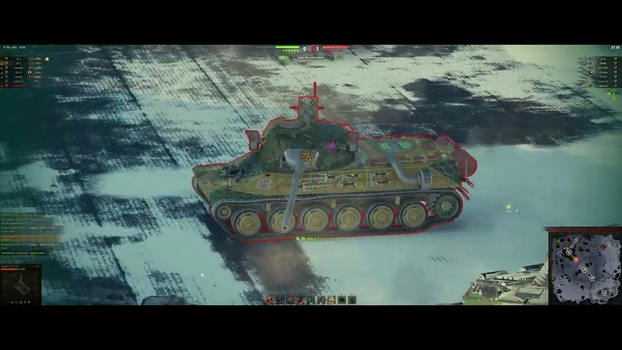 Тяжелый советский танк ИС7 натиск  WOT