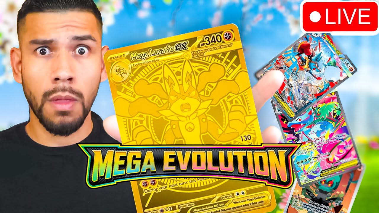 Hunting Mega Pokemon! Late Night Live Pokemon Card Opening, Mega Evolutions and More!