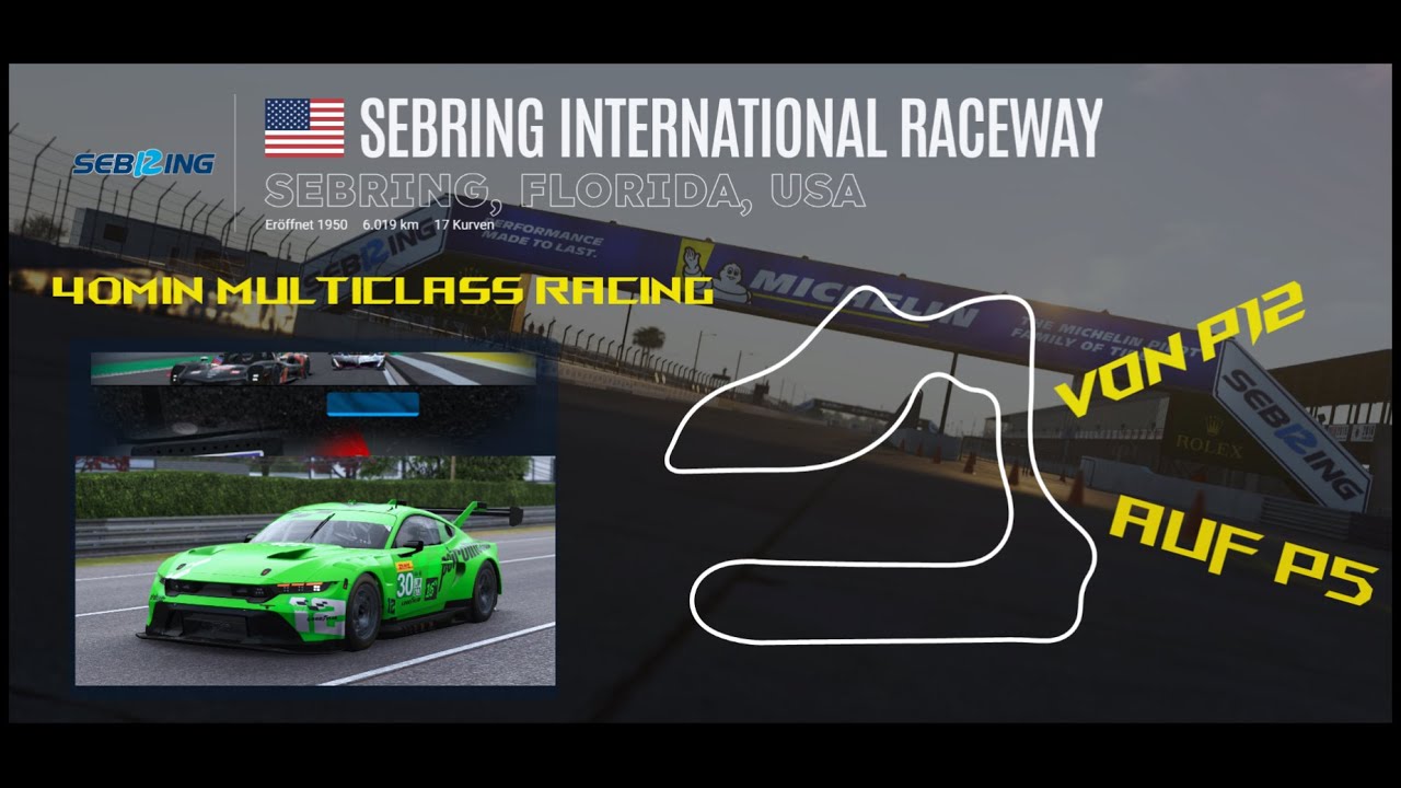 LMU Mustang Sebring 40min Multiclass P5