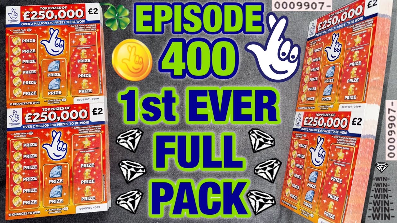 Scratchcards from The National Lottery © EPISODE 400!