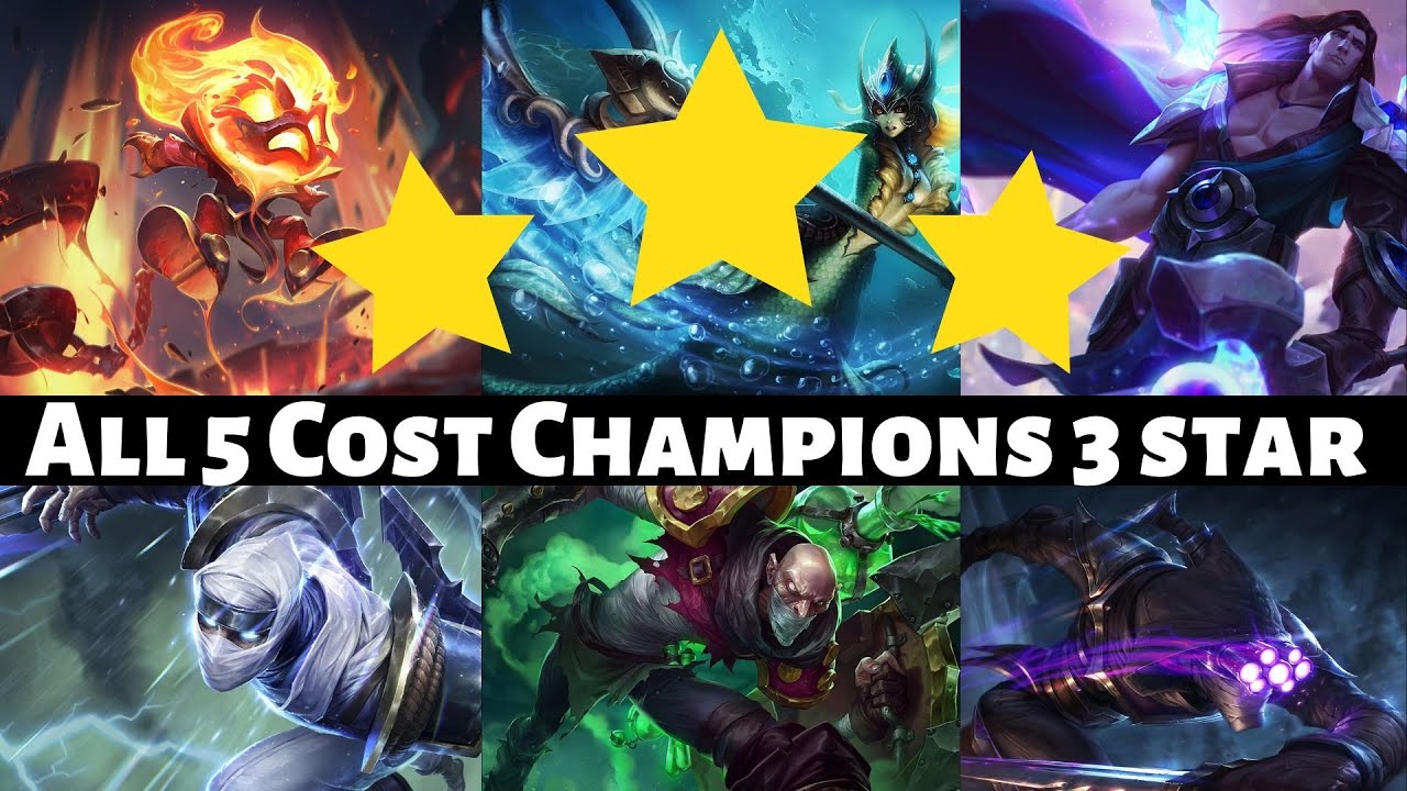 All 5 cost champions 3 star TFT set 2 - Who is the best hyper Carry?