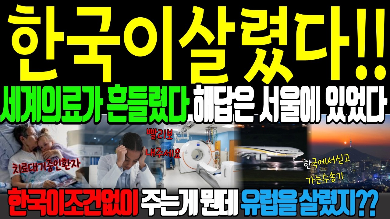 [해외감동사연]   조건 없는 치료를 선택한 나라, 그날 세계는 한국을 다시 보았습니다조건 없는 치료, 그리고 기록되지 않은 희생