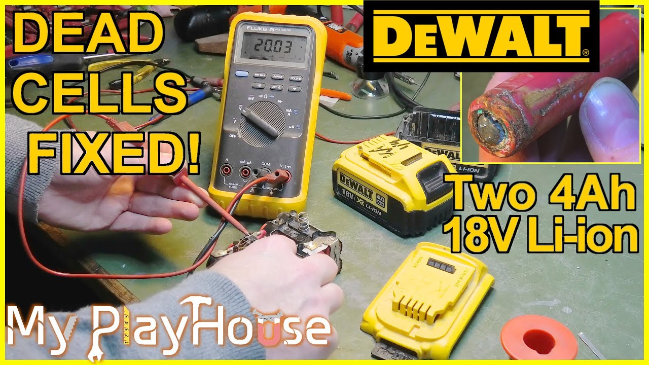 Repairing Two dead 18 volt Li-ion DeWalt Battery Packs - 899