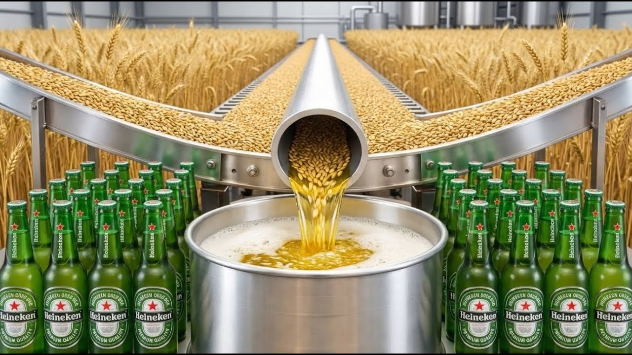 Inside The Factory: How Grains Are Transformed Into Premium Bottles Of Heineken Beer (Full Process)