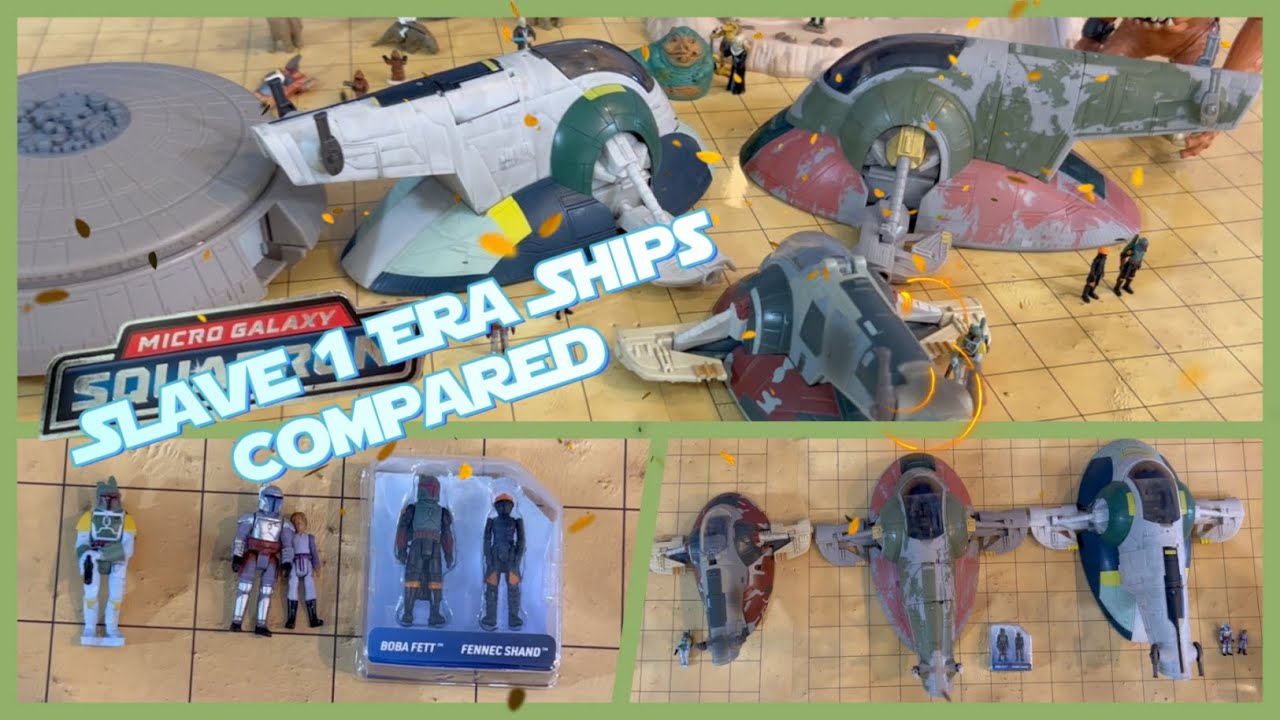 3 Slave 1 era ships compared - Star Wars Micro Galaxy Squadrons and Action Fleet