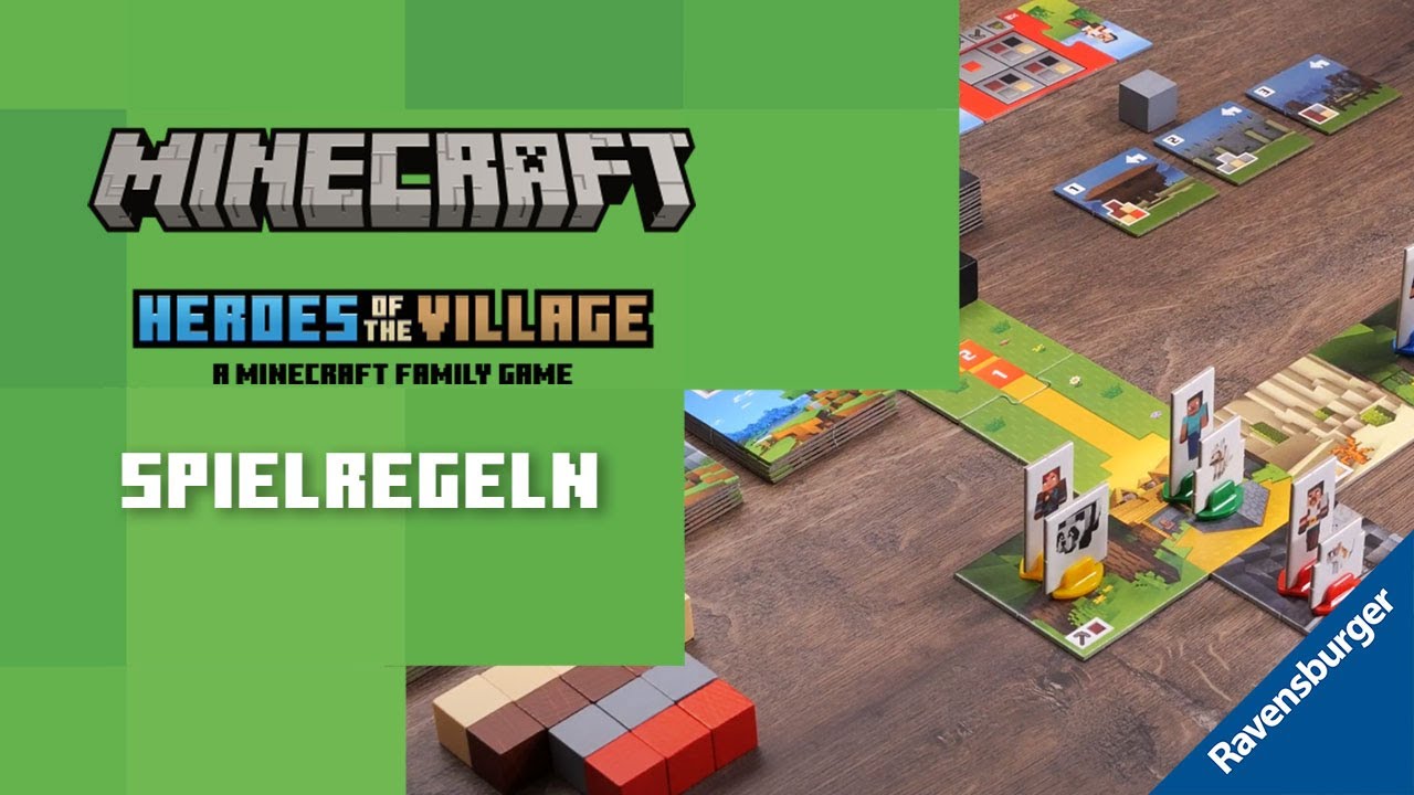 Ravensburger - Minecraft Heroes of the Village I Spielregeln 🏹🧱🏠