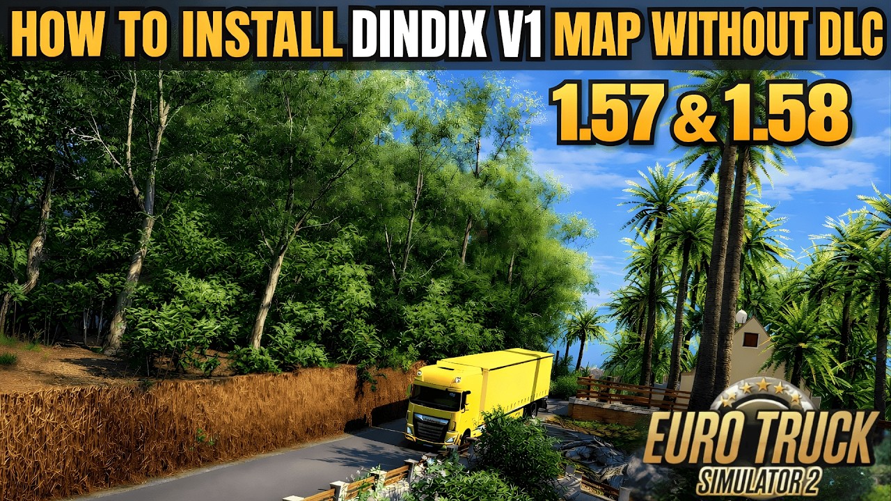 How to Install DinDix Map Mod in Euro Truck Simulator 2 | No DLC Required ETS2 1.57