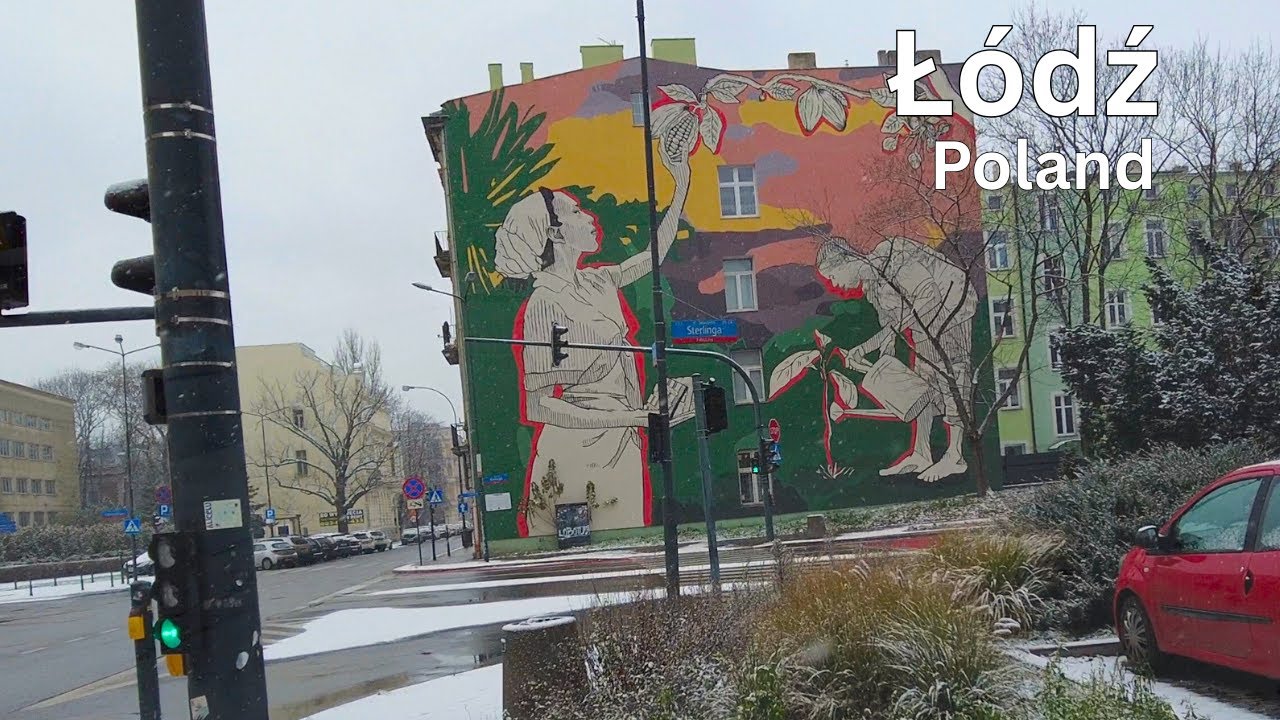 Winter and First Snow in Poland in Łódź City | Łódź Book Fair 2025