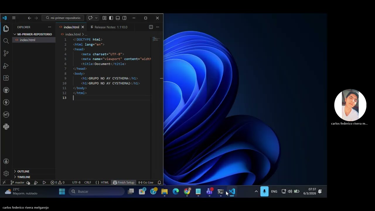 SISTEMA DE CONTROL DE VERSIONES (GIT Y GITHUB)