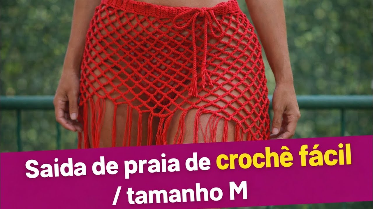 SAÍDA DE PRAIA EM CROCHE  / TAMANHO M / FÁCIL 