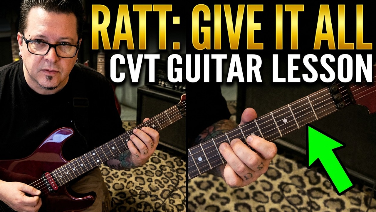 RATT - GIVE IT ALL - CVT Guitar Lesson by Mike Gross