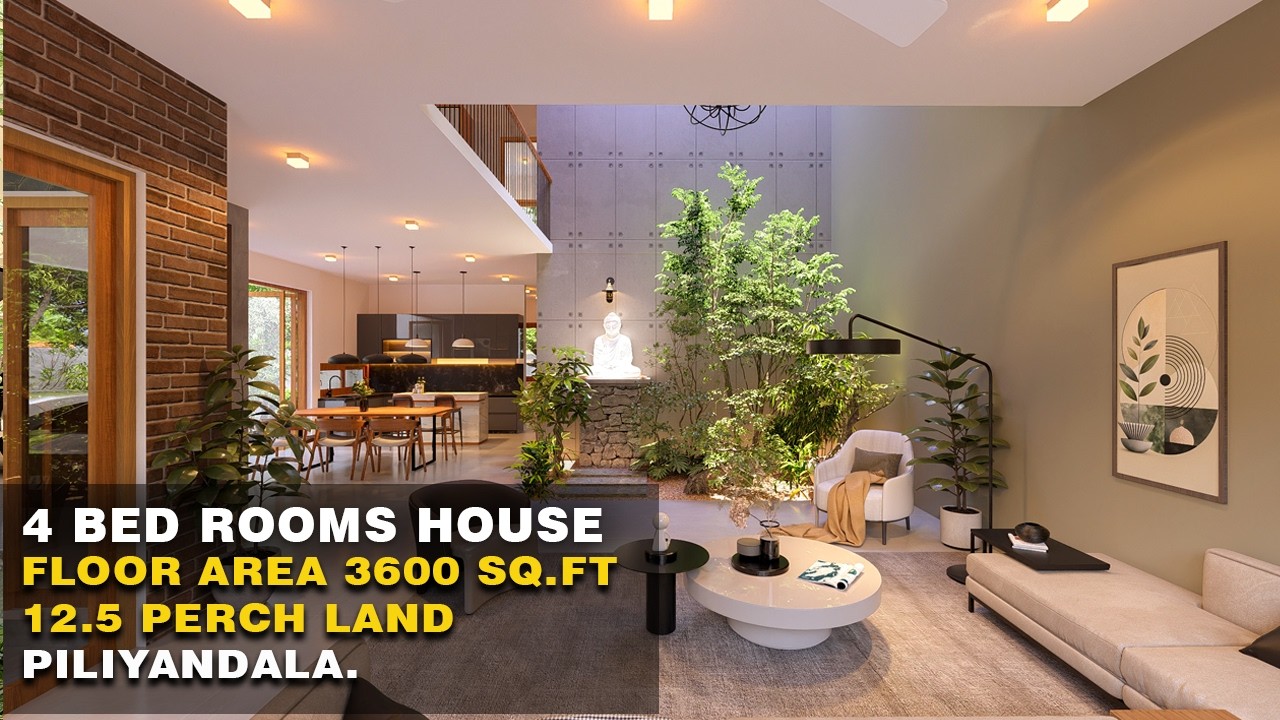 Box House Design with Minimalist Interiors & Spiritual Courtyard Spaces| 12.5 Perch | Piliyandala