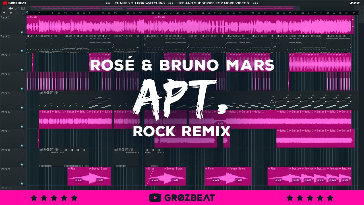 👑 ROSÉ & Bruno Mars - APT. // ROCK REMiX