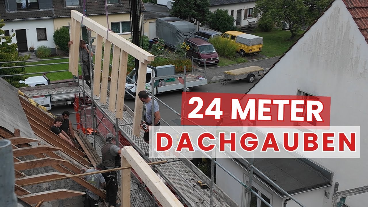 Raumwunder - So entstehen 24 Meter Dachgaube + Holzfaserdämmung & Wechsel für Dachflächenfenster