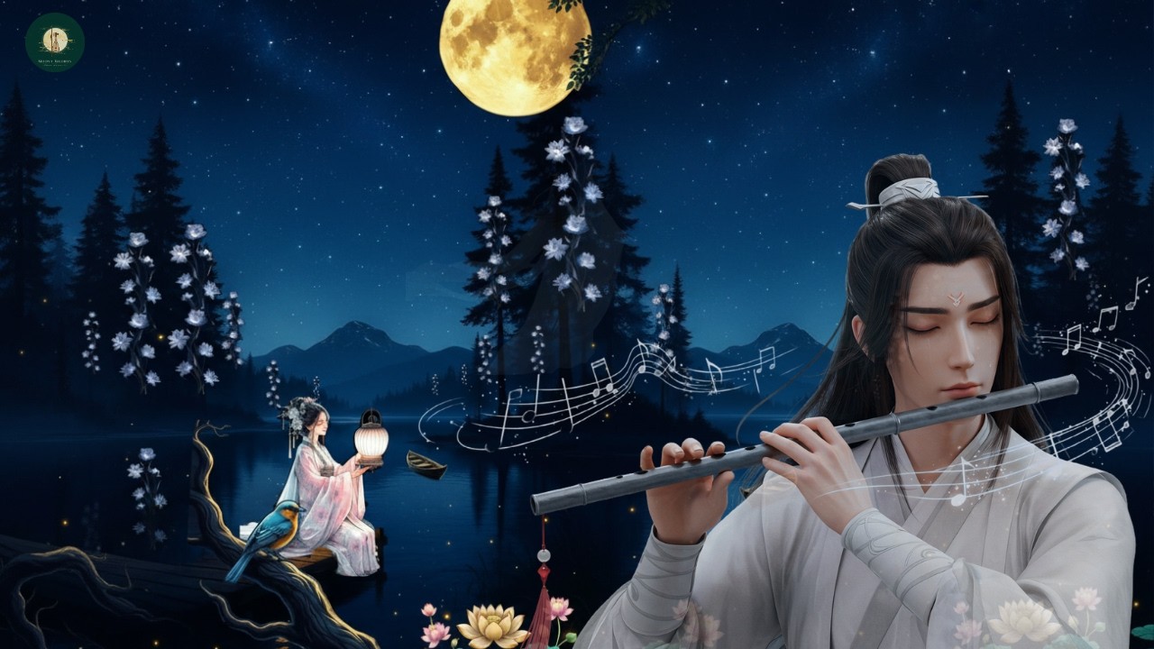 Chinese Zen Music: Bamboo flute, Erhu & Guzheng | Peaceful MInd Music @MoonlitMelodies-68s