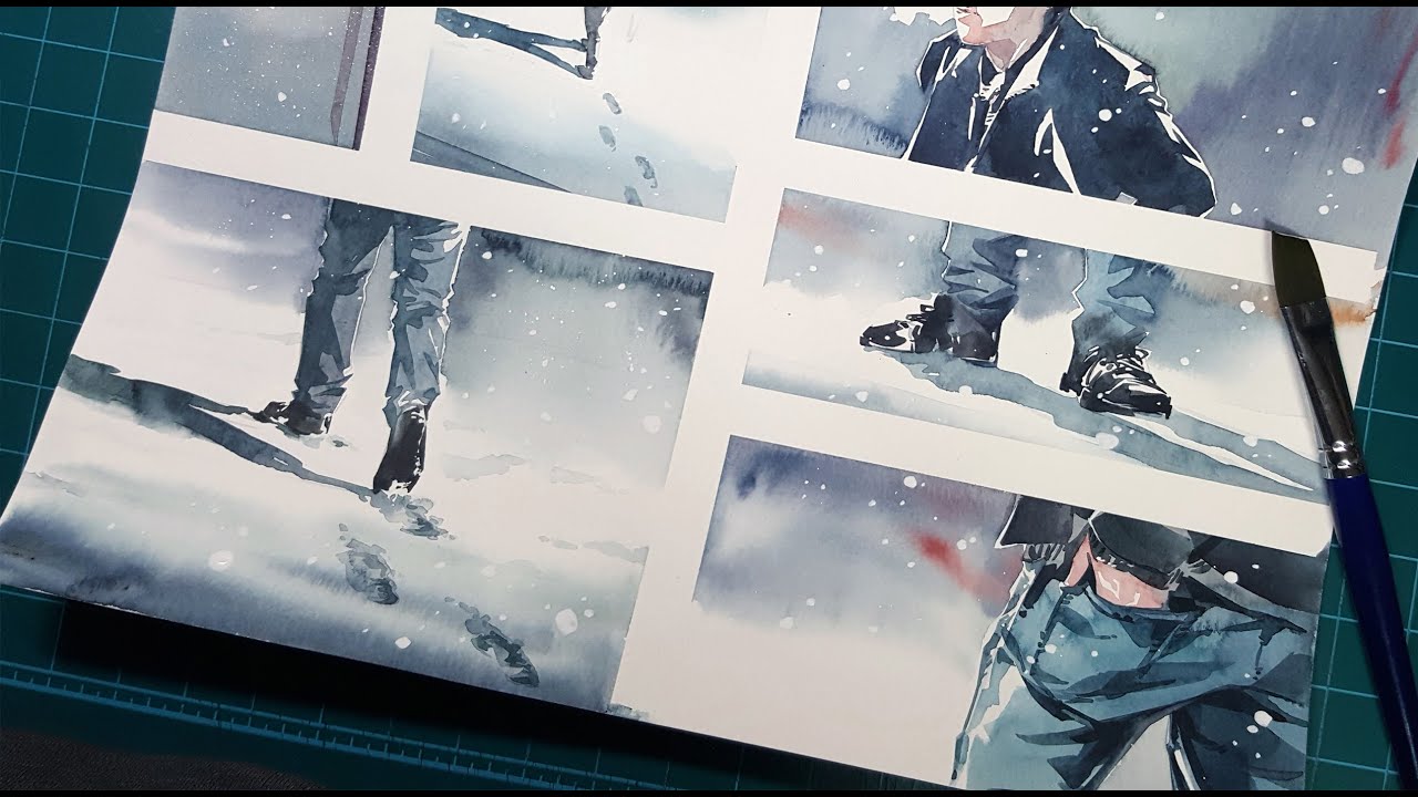 A Scene Storyboarding for Comics/ Watercolor [winterat30]