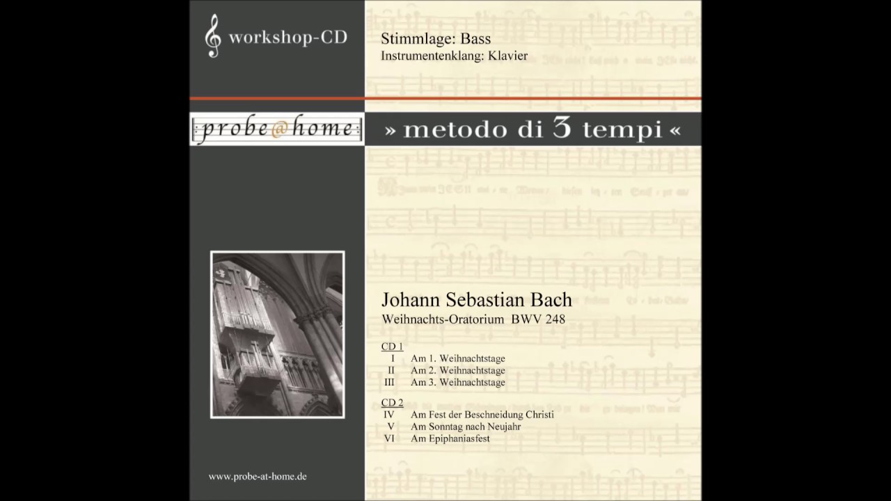Jauchzet frohlocket - Weihnachts-Oratorium  - Teil I - J.S. Bach - Basso - Bass - T1