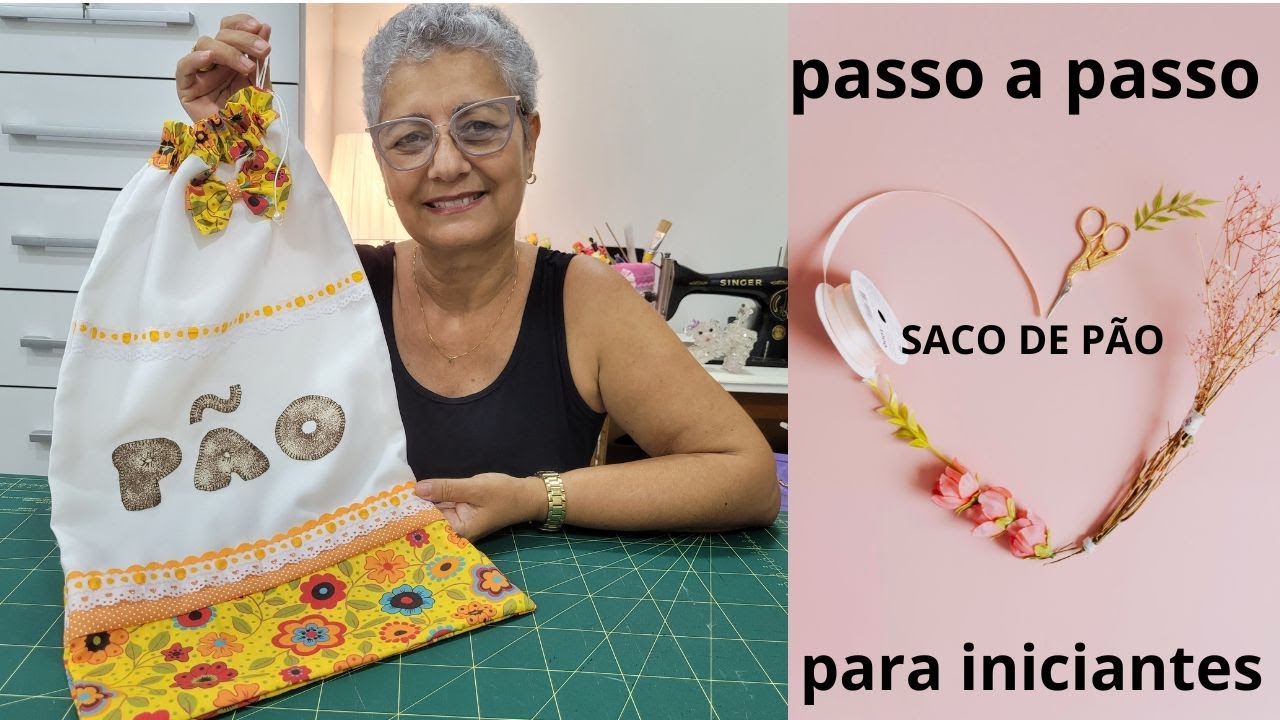 COMO fazer um lindo SACO DE PÃO