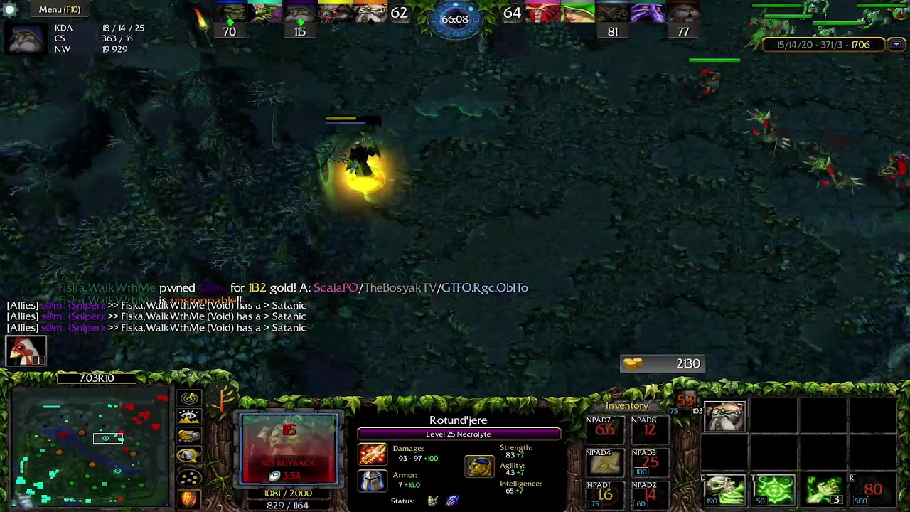 Dota 1 Sniper  Game Play