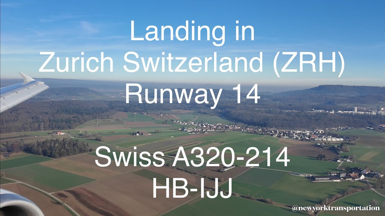 ✈️ 🇨🇭 Landing at Zurich Airport Runway 14 | Swiss A320 HB-IJJ from Vienna (VIE–ZRH)