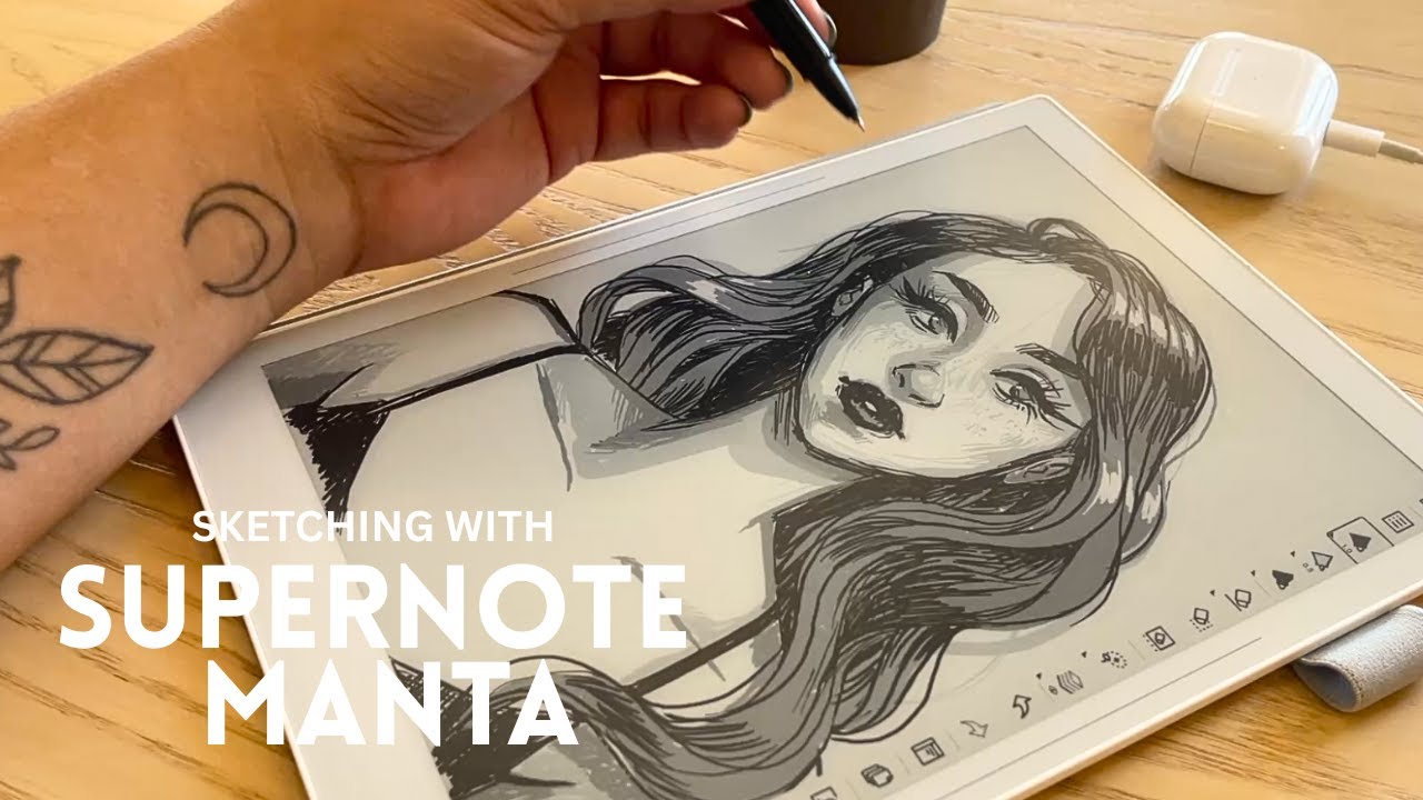 Unboxing the Supernote Manta and Sketching // jacquelindeleon