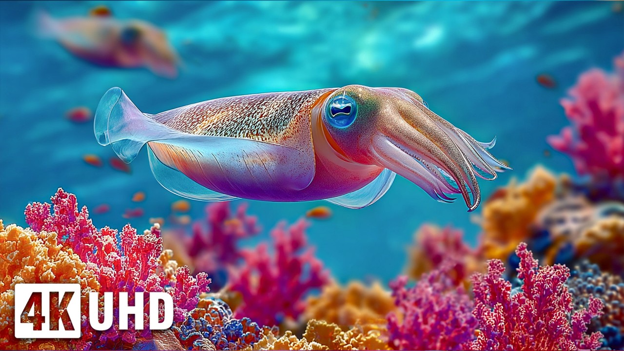 The Silent World of the Ocean 4K 🐳 Marine Animals, Deep Blue Water & Natural Ocean Sounds
