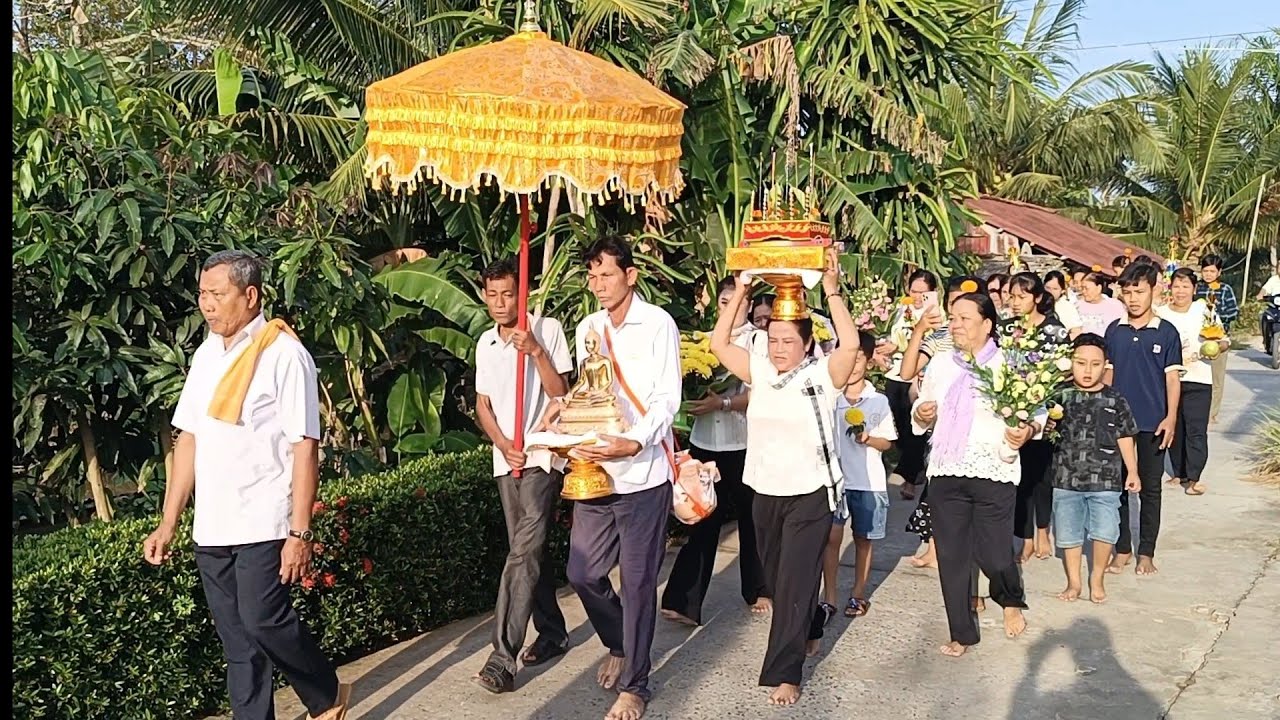 Lễ hạ cốt và lễ an vị tượng phật ở ấp Bưng Chông Tài Văn TP Cần Thơ 