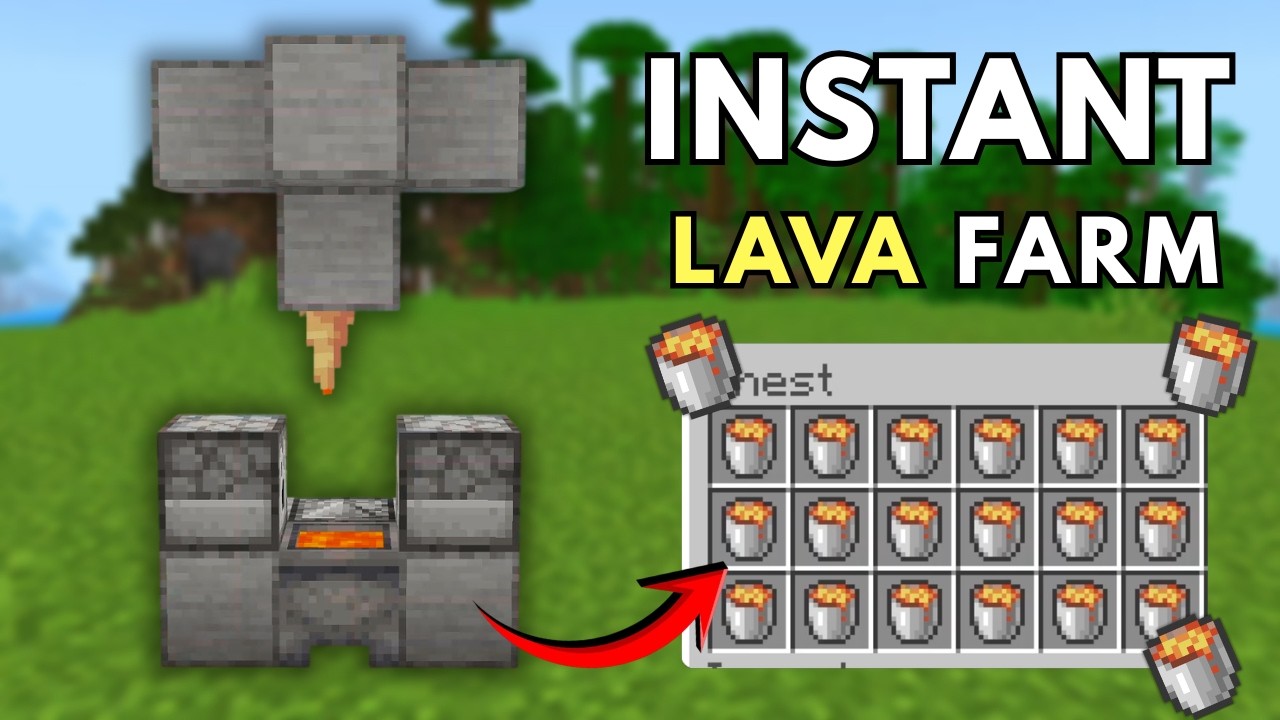 EASY INSTANT LAVA/FUEL FARM in 26.4 Minecraft Bedrock!