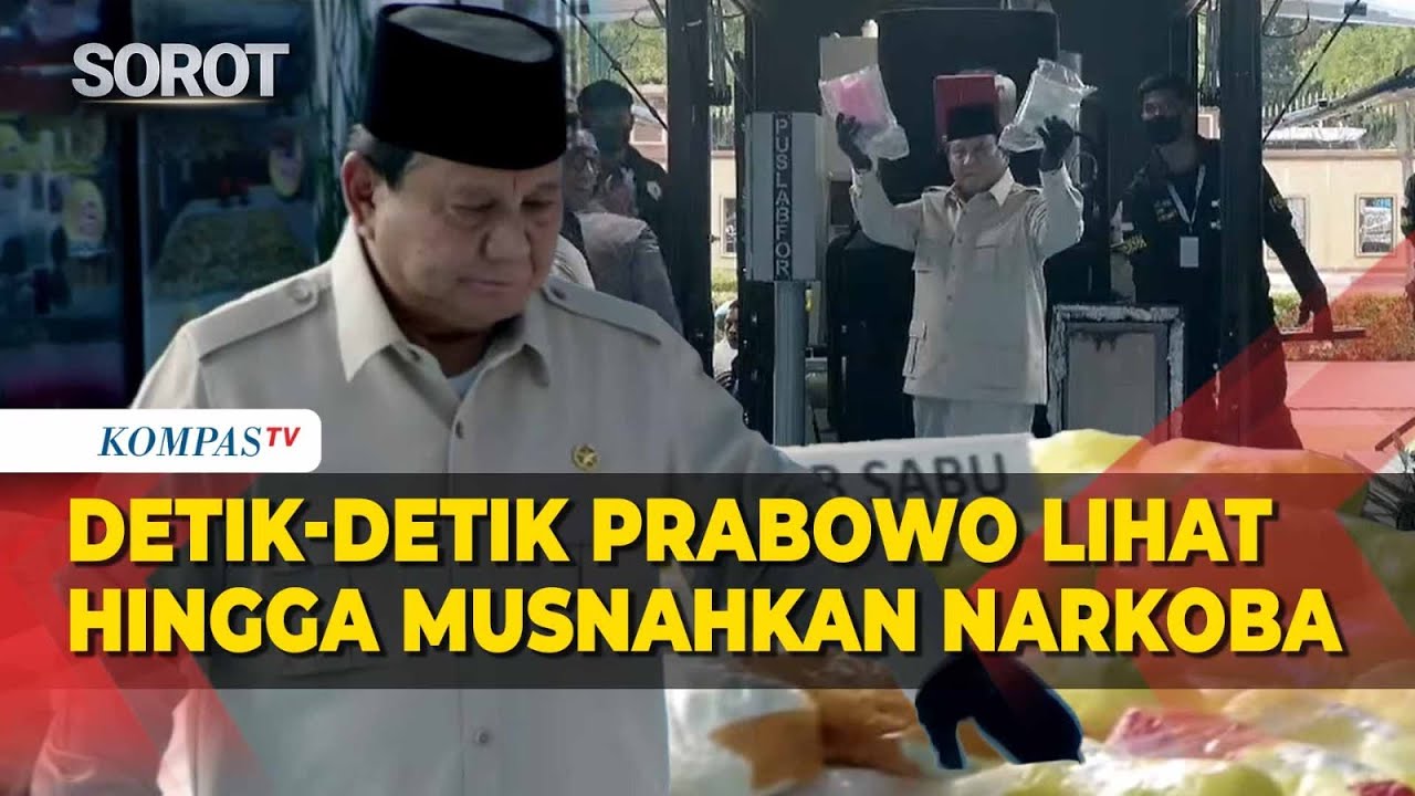 Detik-Detik Presiden Prabowo Lihat-Musnahkan 214,84 Ton Barang Bukti Narkoba Senilai Rp29 Triliun