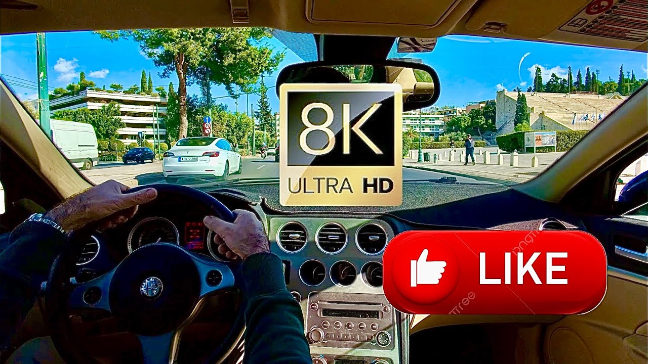 8K Vouliagmeni - Cholargos , Athens POV driving