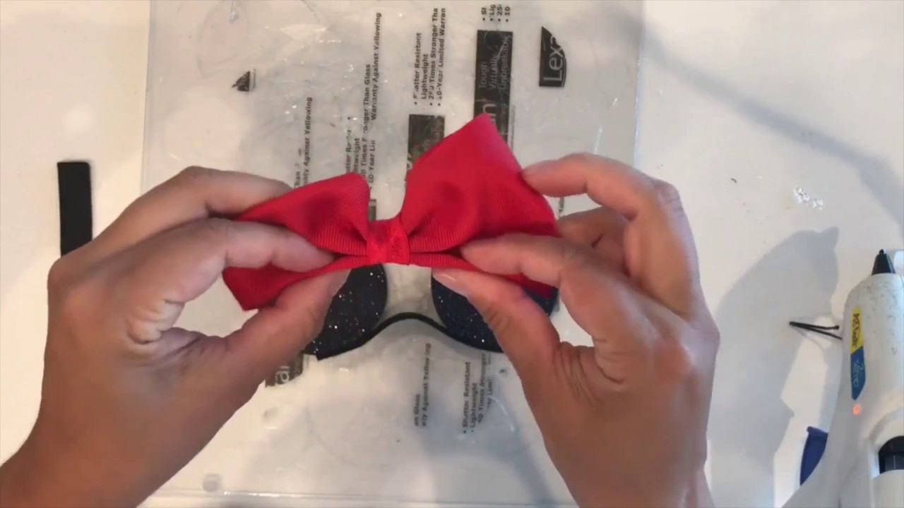 DIY Mouse Ears for baby - NO SEW - Minnie mouse ears tutorial - Mouse Ears for baby