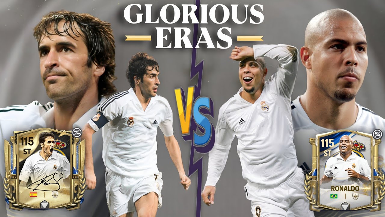 RONALDO VS RAUL GLORIOUS ERAS FC MOBILE. ТЕСТ И СРАВНЕНИЕ ТОПОВЫХ НАПАДАЮЩИХ СЛАВНЫХ ЭПОХ ФК МОБАЙЛ
