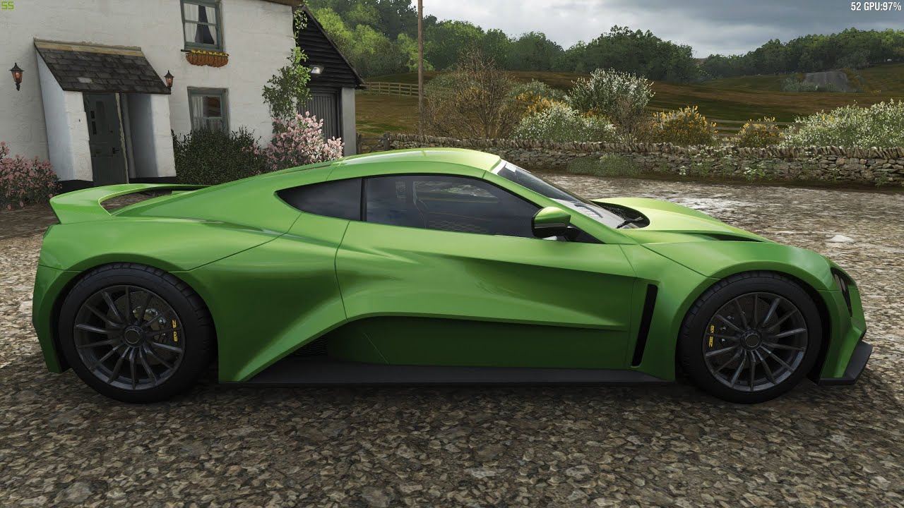 Forza Horizon 4 - 2016 Zenvo ST1 - Car Show Speed Jump Crash Test . 1440p 60fps.